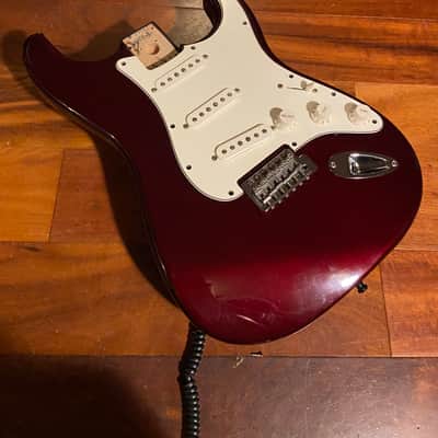 Fender MIM Standard Strat Midnight Wine Burgundy Stratocaster Body w Bridge Hdw image 9