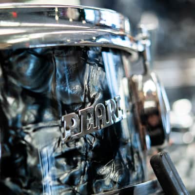 Vintage Pearl Black Diamond Pearl Finish 4pc Drum Set image 9