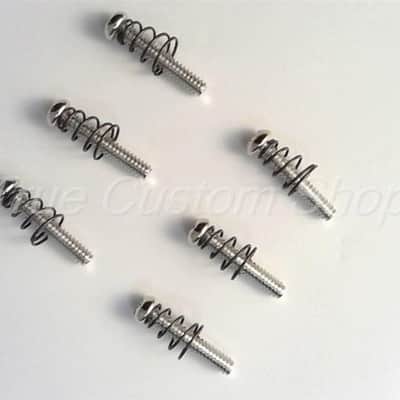 True Custom Shop® Chrome USA Size Pickup Mounting Springs & Screws for Fender Strat image 1