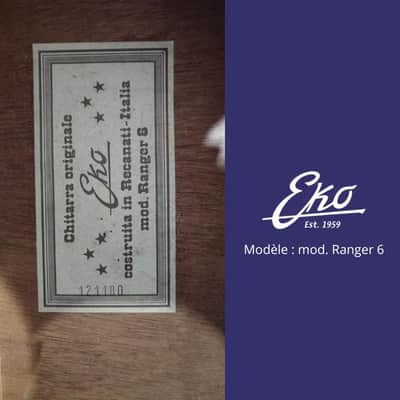 Eko Guitare Acoustique mod. Ranger 6 entre 1697 et 1985 image 5