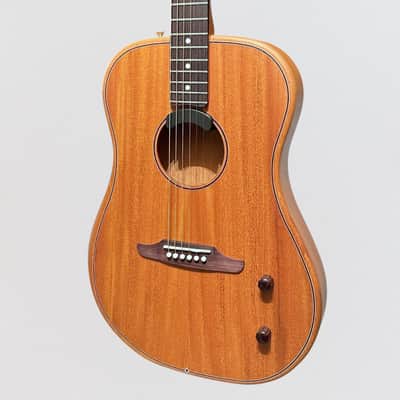 Fender Highway Dreadnought All-Mahogany Acoustic-Electric Guitar - Natural image 3