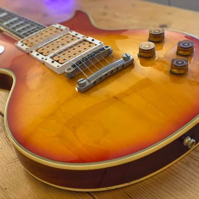 Burny Single Cutaway Custom RLC-75 AF 3 Pickup w/ Original Case 1990's Sunburst Ace Frehley image 5