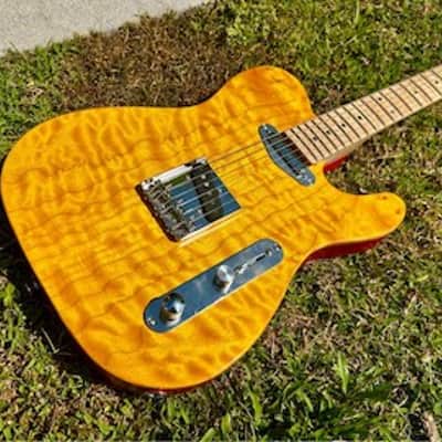 Tone Stone Guitars Quilted Maple and Diamond 2024 - Lemon Lollipop Dripp image 4
