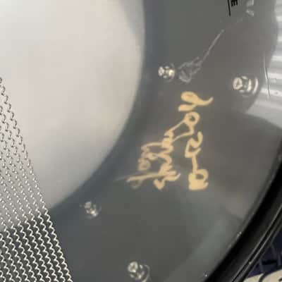 Pearl JJ1365 Joey Jordison Signature 13x6.5" Steel Snare Drum 2010s - Matte Black with Slipknot Logo image 4