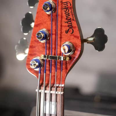Sadowsky Limited Edition 2023 MasterBuilt 21-Fret 5-String Standard J/J Bass - Majestic Red Transparent image 5