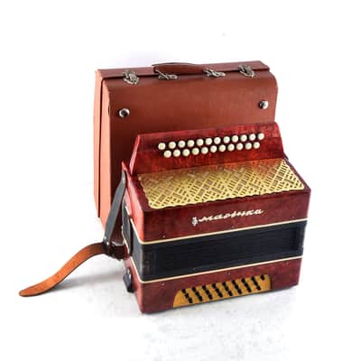 Vintage Marichka Button Accordion, USSR Concertina, Folk Instrument image 2