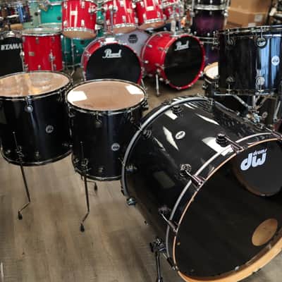 Pre-Owned DW Collector's Series Pure Maple 5-PC Shell Pack 15/16/18/20/28 (Ebony Lacquer Stain) image 10