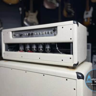 Mesa Boogie Lone Star Duo-Class Amp Head & 2FCB-R Cabinet, White Tolexe (Used) image 5