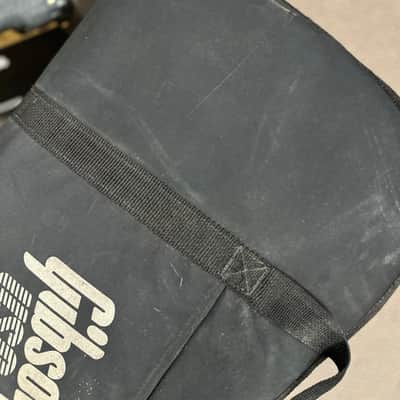 Gibson USA Logo Padded Soft Case Gig Bag Black Exterior / Dark Blue Interior image 8