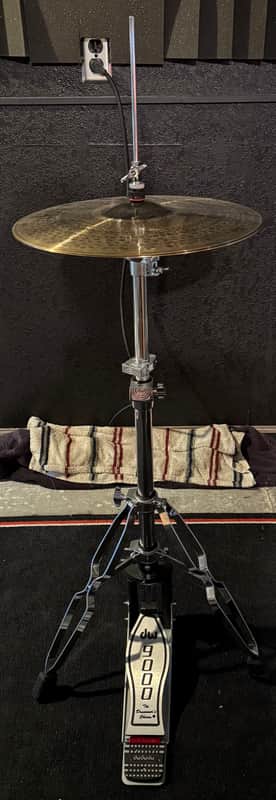 DW 9500 Deluxe Free Floating Hi-Hat Stand + Meinl 15” Pure Alloy Custom Medium Thin Hi-Hat Cymbals image 1