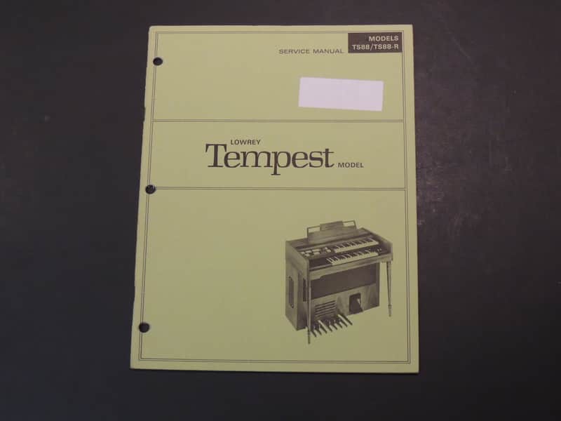 Lowrey Models TS88 / TS88-R Service Manual
