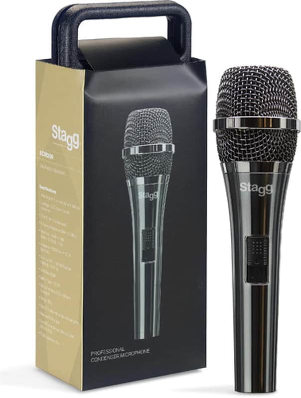 Stagg SCM200 - Cardiod Electret Condenser Professional Microphone 2016 Black Chrome image 1