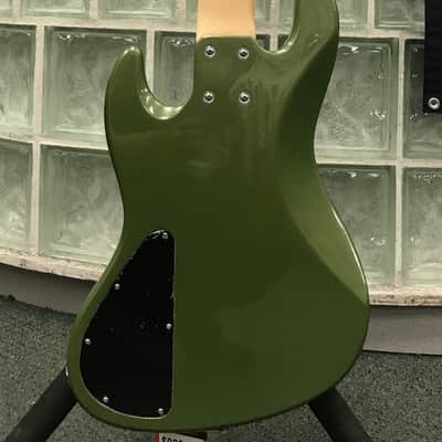 Sadowsky MetroExpress 21-Fret Vintage J/J Bass, Morado Fingerboard, 5-String Sage Green Metallic image 9