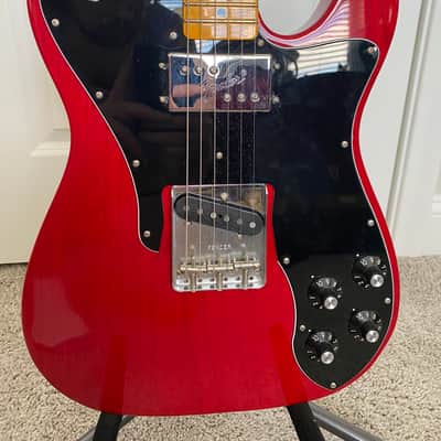 Fender American Vintage "Thin Skin" '72 Telecaster Custom 2017 - 2018 - Crimson Red Transparent image 2