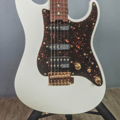 2014 Schecter Japan Custom Shop EX-4 STD-VTR/HR Pearl White HSS MIJ image 1