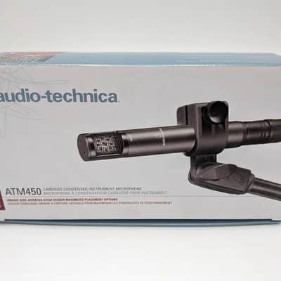 NEW Audio-Technica ATM450 Cardioid Condenser Microphone - Side Address - Black image 1