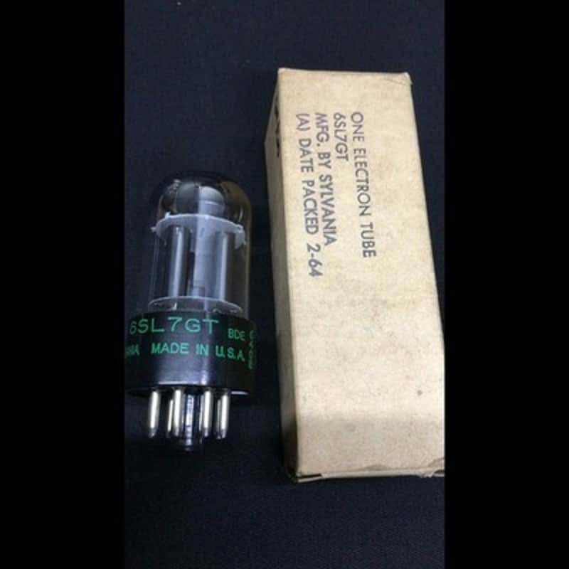 NOS NIB SYLVANIA 6SL7GT Black Plate O Getter Vintage Audio VACUUM TUBE D.9587 image 1