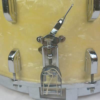 Leedy 8x14"June48 WMP 3Ply Maple/Chrome-Brass Broadway Snare Drum White Marine P image 6