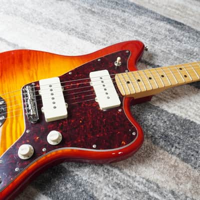 Fender MIJ 2024 Collection Hybrid II Jazzmaster FMT Flame Sunset Orange Transparent Made in Japan image 7