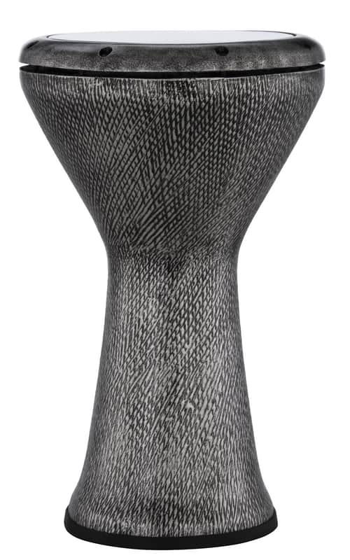 Pearl Fiberglass Doumbek with Artisan Antique Aluminum Finish. image 1