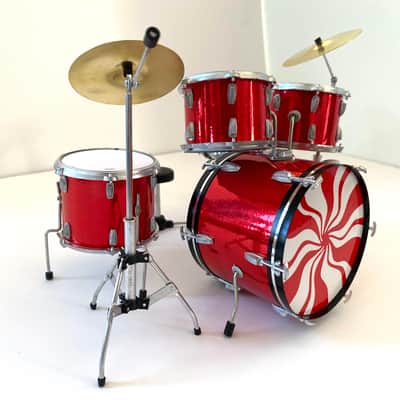 Meg White White Stripes Tribute Mini Ludwig Drum Set Replica Collectible Model image 2