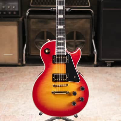 Epiphone Les Paul Custom Electric Guitar - Heritage Cherry Sunburst with Gig Bag image 3