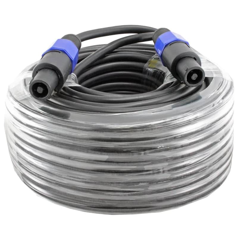 100' FT foot 12 awg GA gauge SPEAKON COMPATIBLE SPEAKER TO CABLE CORD PA DJ PRO image 1