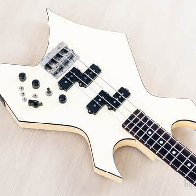 1985 B.C. Rich Warlock Bass NJ Series White Nikki Sixx w/ Active Preamp, Japan image 9