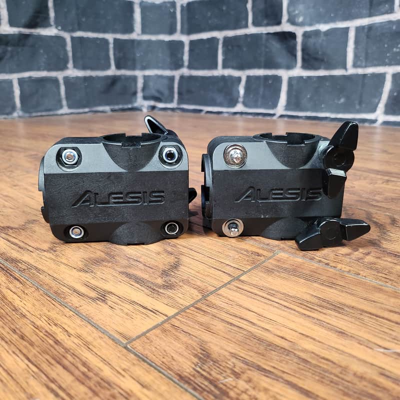 Alesis Electronic Drum 1.5" Rack Tube T-Clamps Left & Right (Pair) - Black image 1