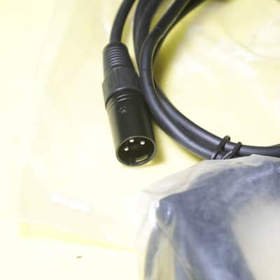 Four (4) XLR to XLR 3 pin male female extension leads 1.8m black image 2