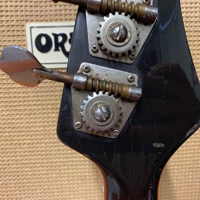 Vintage 1960s WEM Sapphire 2-Pickup Left Handed Sunburst Electric Bass Guitar image 16
