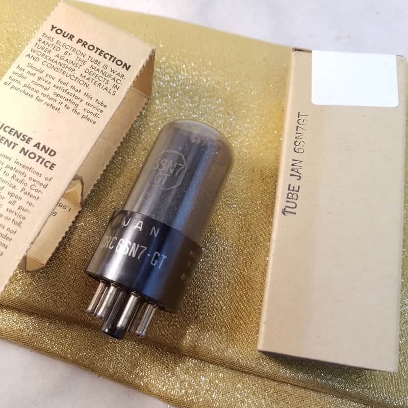 RCA perfect Matched Pair (2) VT-231 tNOS AT1000 TESTED Vacuum Tubes WWII military JAN-CRC-6SN7-GT dual triode 1941-1948 image 1