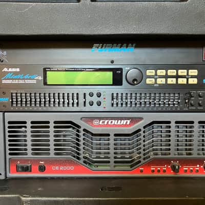 PA System - JBL SF25 Speakers, Mixer, Crown Amp, EQ, Alesis Reverb, Power Conditioner, Solid Case image 4