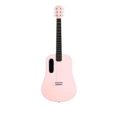 Mint Lava Music BLUE LAVA Touch Acoustic-Electric Guitar, Coral Pink w/ AirFlow Bag image 1