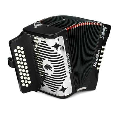 Hohner Accordion 3100FB Panther 3-Row Diatonic Accordion with Hohner AGB Gig Bag image 2