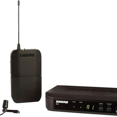 Shure BLX14/CVL UHF Wireless Microphone System - Perfect for Interviews, Presentations, Theater - 14-Hour Battery Life, 300 ft Range | Includes CVL Lavalier Mic, Single Channel Receiver | H10 Band image 1