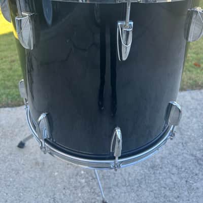 Yamaha 80’s Tour Custom Black Lacquer 14x16 Mounted Tom image 3