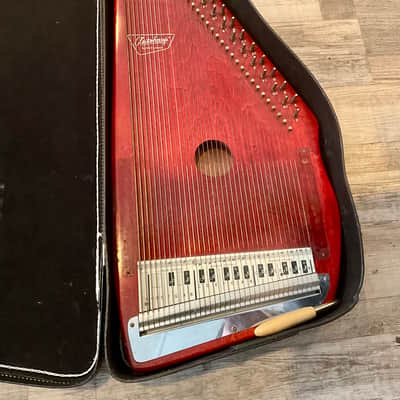 Oscar Schmidt 36-String Angel Harp - Red - w/ Case image 2