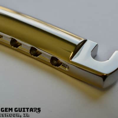 New! Gibson OEM Stoptail Tailpiece with Studs Nickel Finish fits Les Paul Standard, ES-335, SG Standard Stop Tail image 11