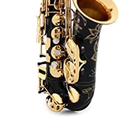 Yamaha Custom EX Alto Saxophone; key of Eb; black lacquered; ribbed and flanged post construction; custom key mechanism; rocker style octave mechanism; ASC-800E case with backpack straps; 4CM hard rubber mouthpiece image 2