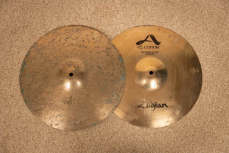Zildjian 14" A Custom Hi Hat Cymbals 1071g 1374g image 1