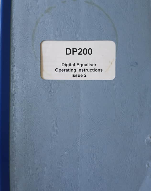 Operating Instructions XTA Electronics Digital Equaliser DP200 1996 image 1