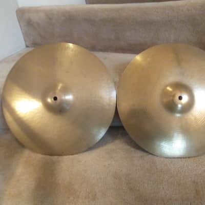 Paiste Vintage 602 sound formula 14 inch hi hat cymbals, 1960s, 888/950 grams clean!