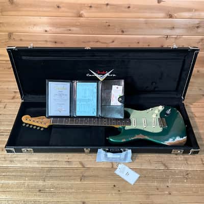 Fender Custom Shop Limited Edition 1964 L-Series Stratocaster Heavy Relic Electric Guitar - Aged Sherwood Green Metallic image 7