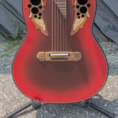 Ovation Adamas 1687GT-2 Deep Bowl Acoustic Electric Guitar Reverse Red Burst 2007 image 3