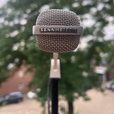 *Serviced* 1960's Sennheiser MD 421-N Cardioid Dynamic Microphone White Grey MD421N MD421-N image 6