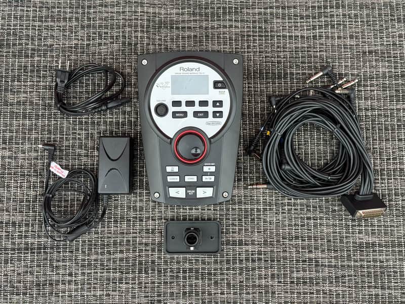 Roland TD-11 V-Drums Drum Sound Module w Cable Harness Power Supply Mount image 1
