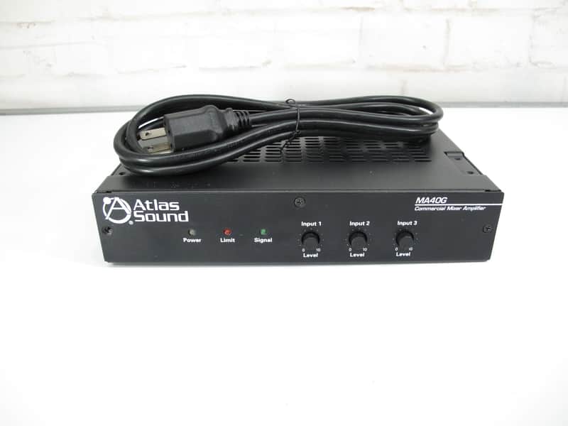 Atlas Sound MA40G 3 Input 40 Watt Commercial Audio Power Amplifier image 1