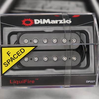 DiMarzio DP227FBK Liquifire F-Spaced Neck Humbucker - Black / Nickel Pole Pieces