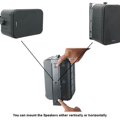 Pair Rockville HP65S Black 6.5" 250w Indoor/Outdoor Swivel Home Theater Speakers image 6